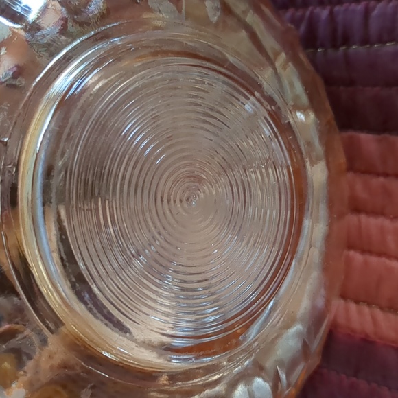 Vintage Jeanette Glass Co. Carnival glass Hex Optic pattern oil lamp - Picture 12 of 14